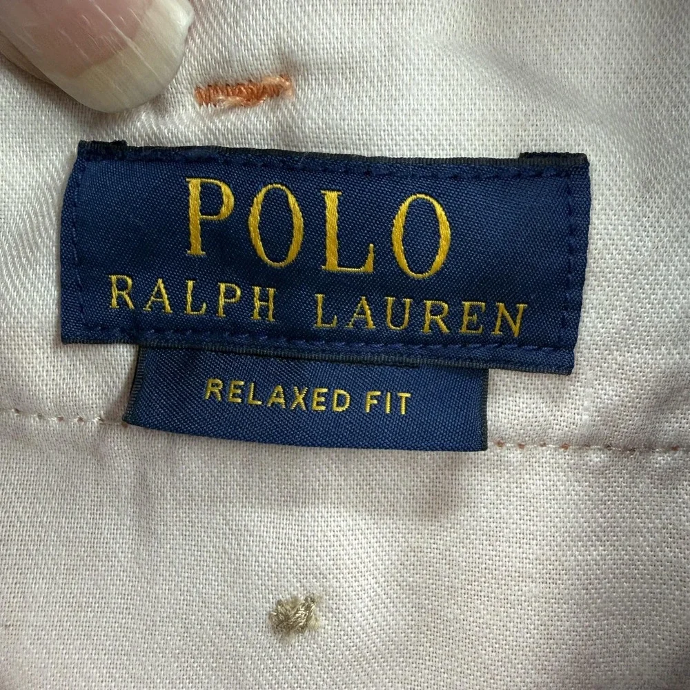 Polo Ralph Lauren Shorts Mens 31 Orange Relaxed Fit Chino 10 Inseam Casual